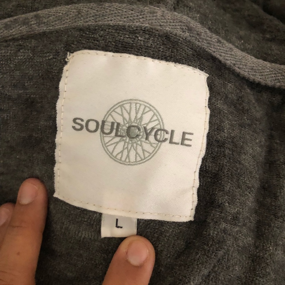 Soul Cycle Skull Zip Up burnout hoodie sz L